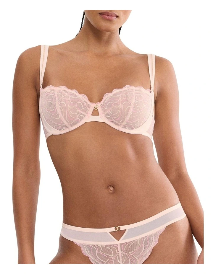 Palina Waves Of Glow Wired Balconette Bra in Blush Pink image 1