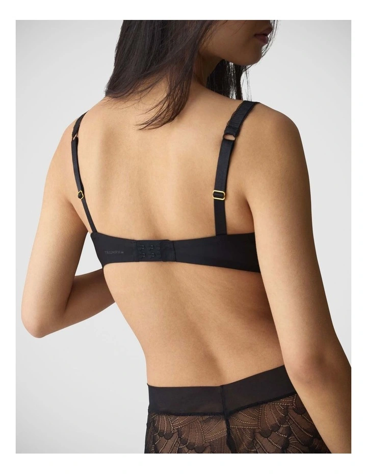 Love in Lace Wired Bra in Black image 2