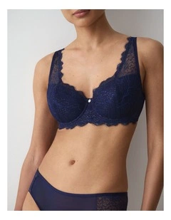 Amourette Sparkle Wired Padded Bra in Admiral Blue