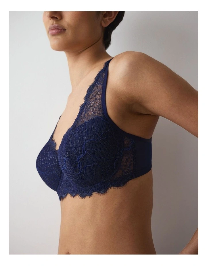 Amourette Sparkle Wired Padded Bra in Admiral Blue image 3
