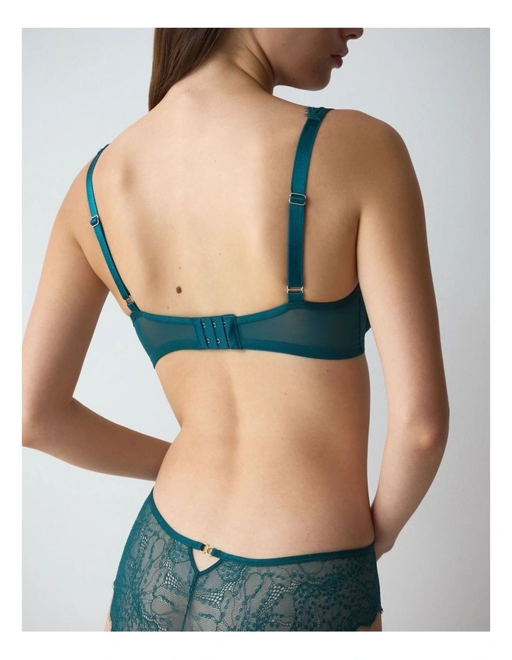Amourette Sparkle Wired Padded Bra in Teal Grean image 2