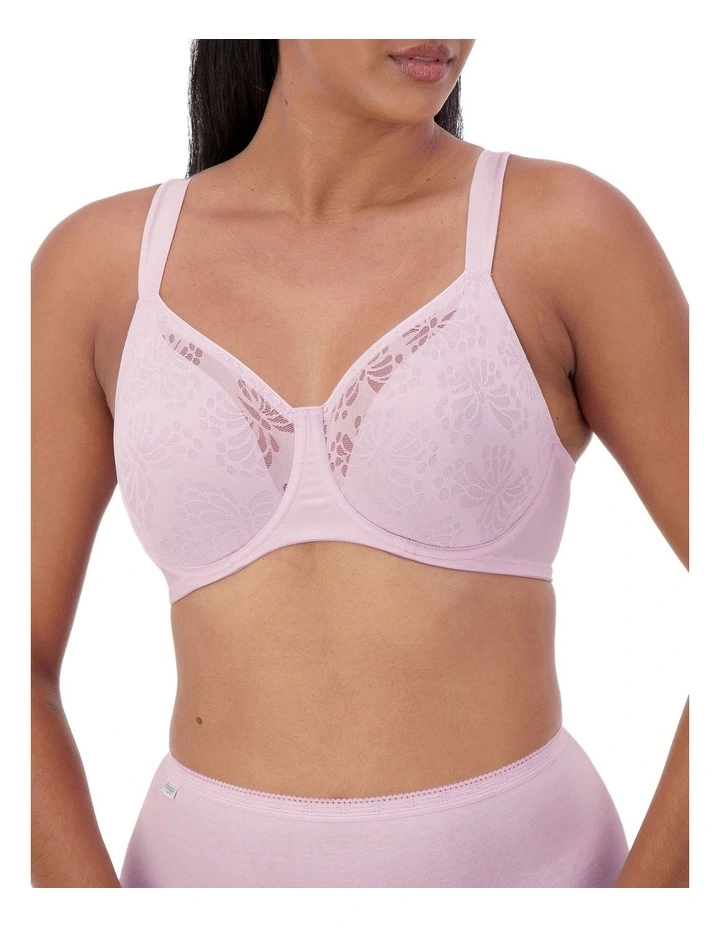 Lacy Minimiser Bra in Pink image 1