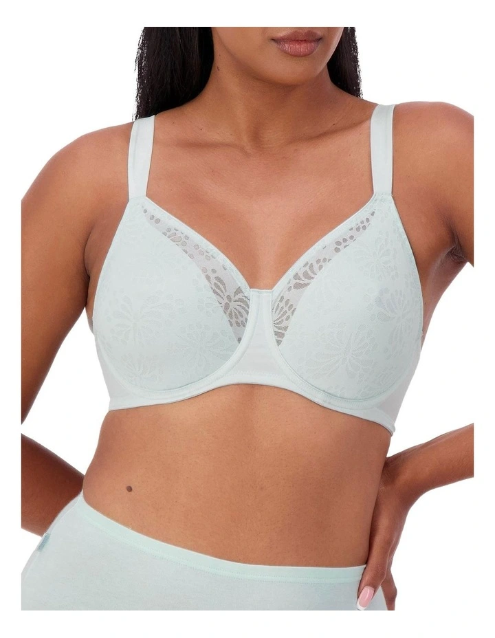 Lacy Minimiser Bra in Blue image 1