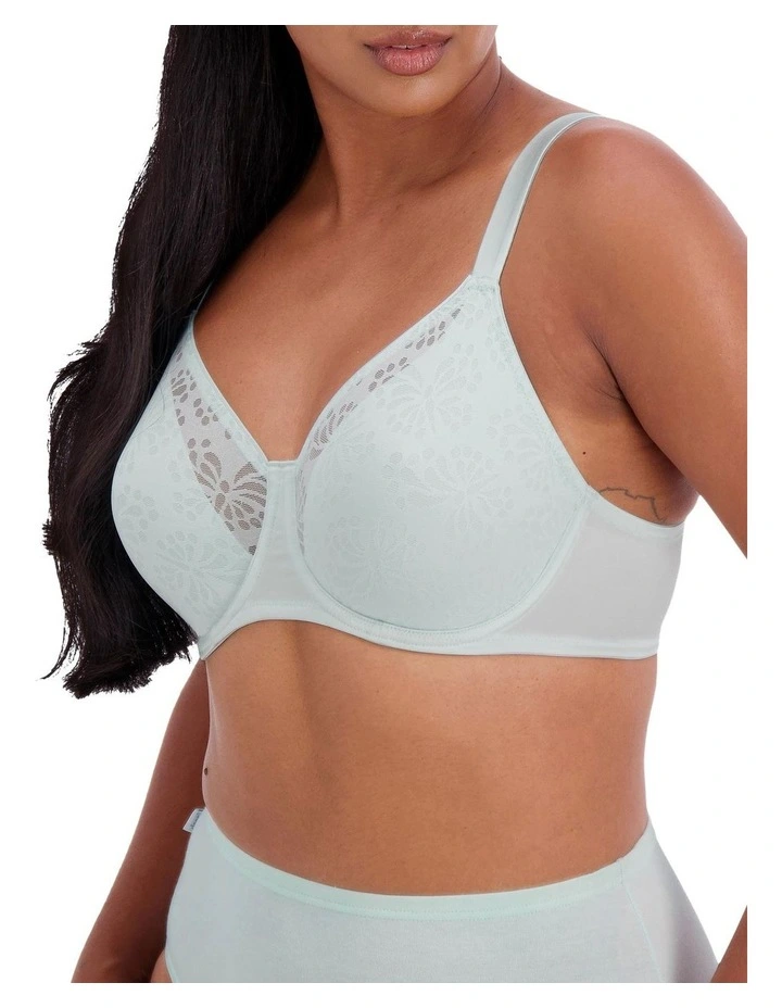 Lacy Minimiser Bra in Blue image 3