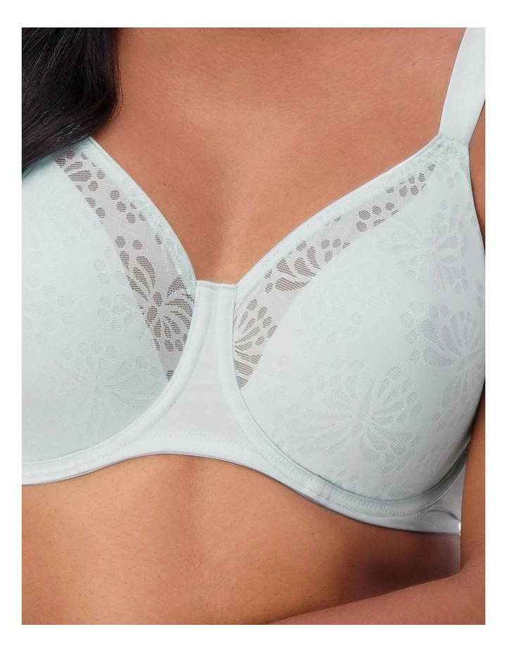 Lacy Minimiser Bra in Blue image 4