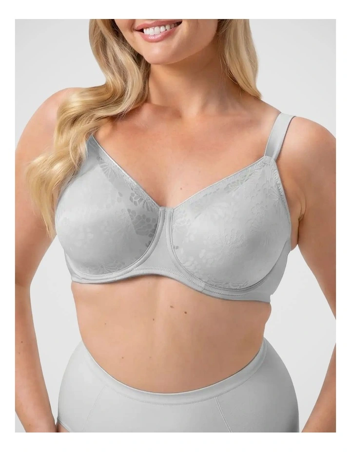 Lacy Minimiser Bra in Pearl Grey image 1
