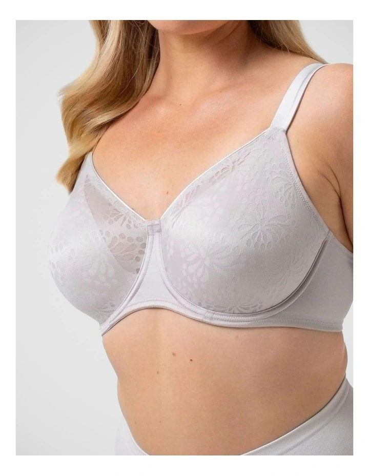 Lacy Minimiser Bra in Pearl Grey image 3