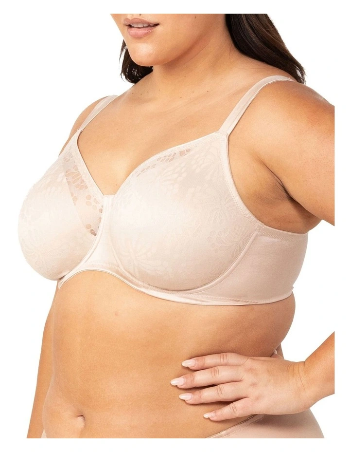Lacy Minimiser Bra in Beige image 7