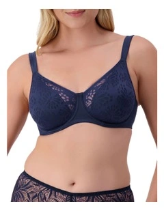 Lacy Minimiser Bra in True Navy