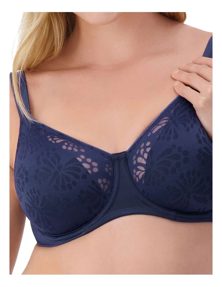Lacy Minimiser Bra in True Navy image 4