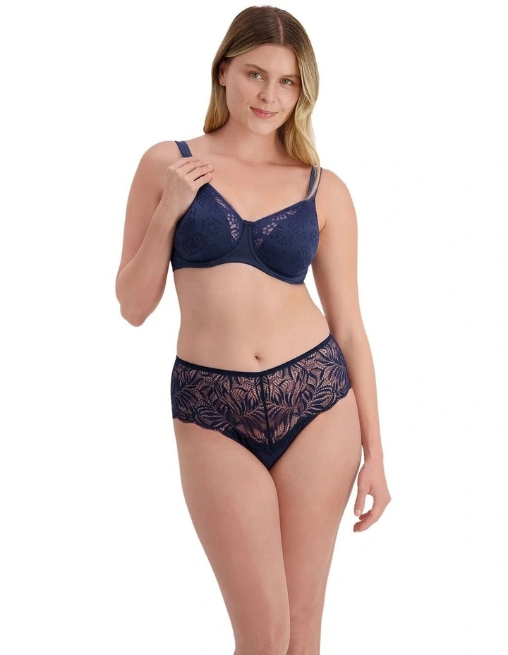 Lacy Minimiser Bra in True Navy image 5