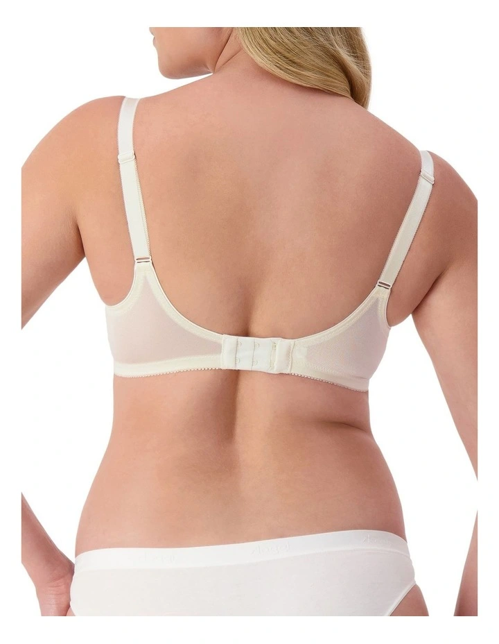 Embroidered Minimizer Underwire Bra in Vanille image 3