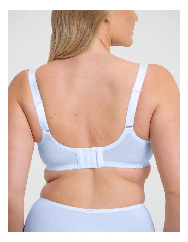 Embroidered Minimiser Bra in Blue image 2
