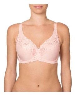 'Embroidered Minimizer' Underwire Bra