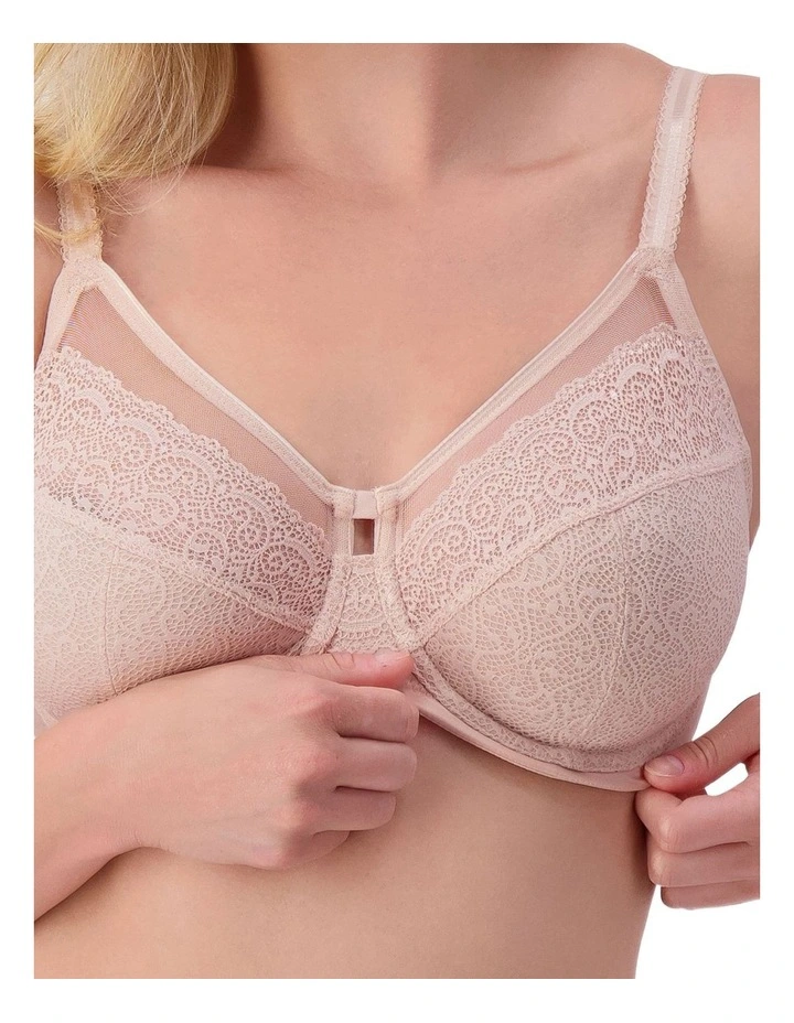 Sheer with Underwire Bra in Pink image 4