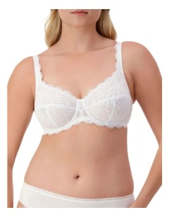 Essential Lace Balconette Underwire Bra in White