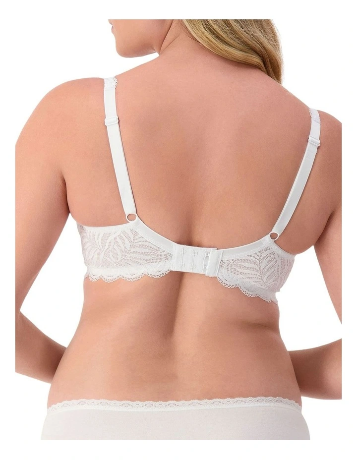 Essential Lace Balconette Underwire Bra in White image 2