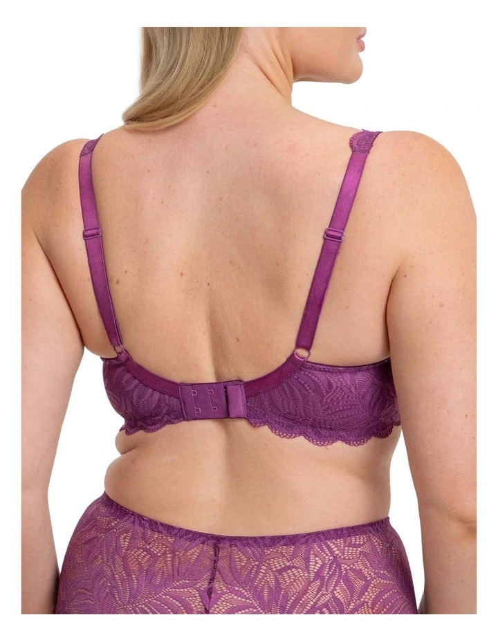 Essential Lace Balconette Bra in Purple image 2