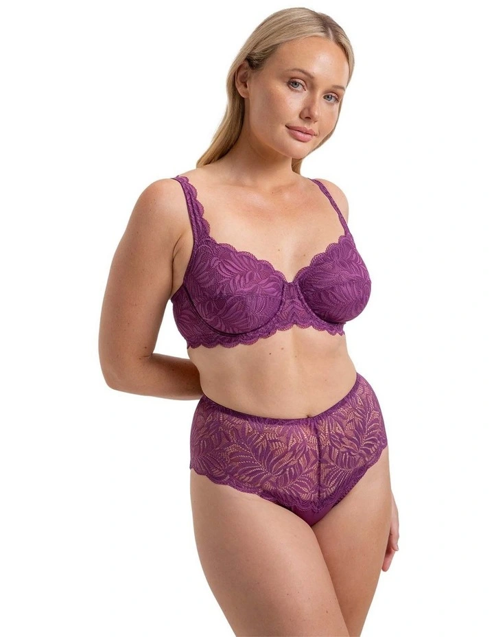 Essential Lace Balconette Bra in Purple image 4