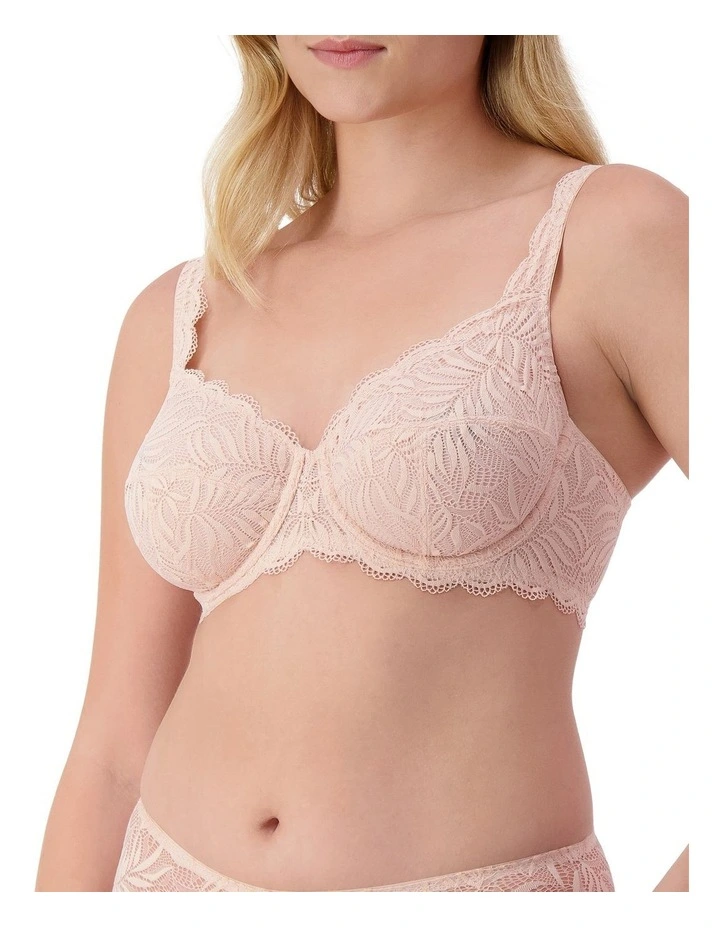 Essential Lace Balconette Underwire Bra in Nude Pink image 3