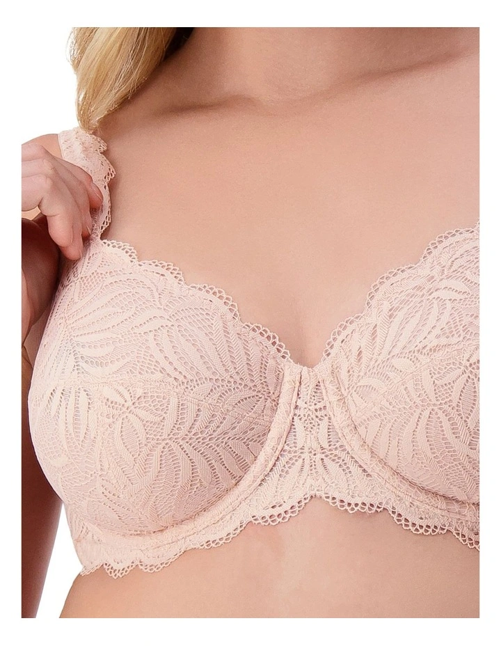 Essential Lace Balconette Underwire Bra in Nude Pink image 4