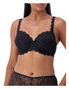 Essential Lace Balconette Underwire Bra in Black