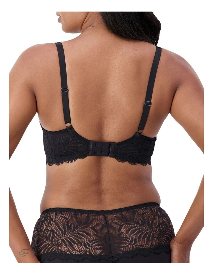 Essential Lace Balconette Underwire Bra in Black image 2
