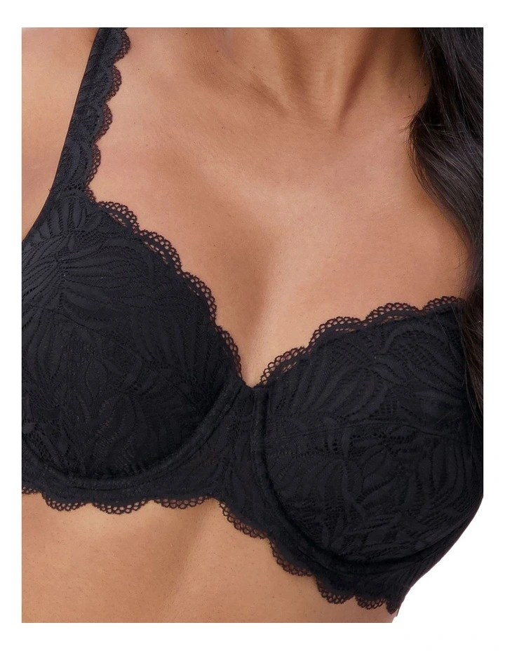 Essential Lace Balconette Underwire Bra in Black image 4