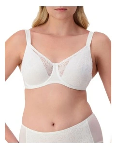 Lacy Minimiser Bra in White