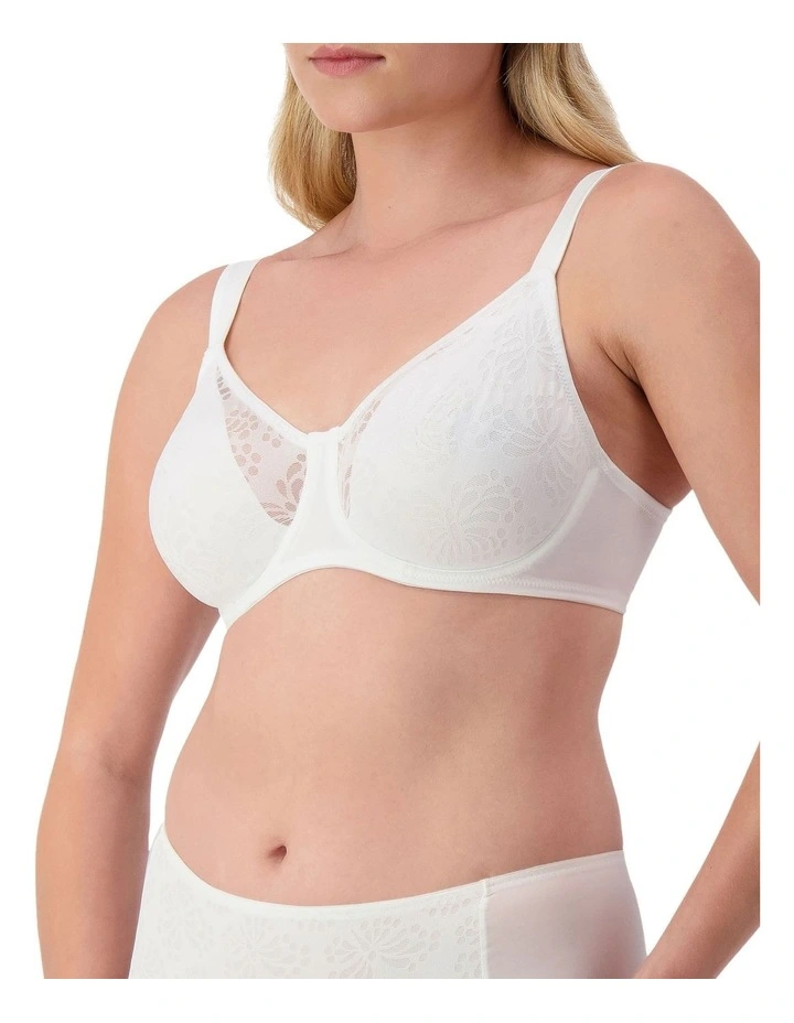 Lacy Minimiser Bra in White image 3