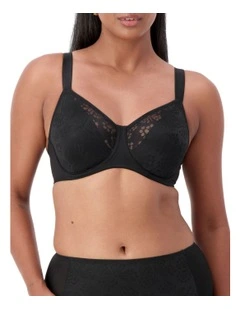 Lacy Minimiser Bra in Black