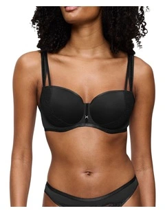 Palina Moonlight Kiss Style Lab Wired Padded Bra in Black