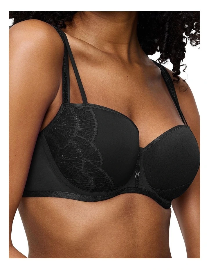 Palina Moonlight Kiss Style Lab Wired Padded Bra in Black image 3