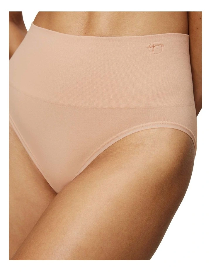 Soft Sculpt Bandeau Maxi Brief in Beige image 3