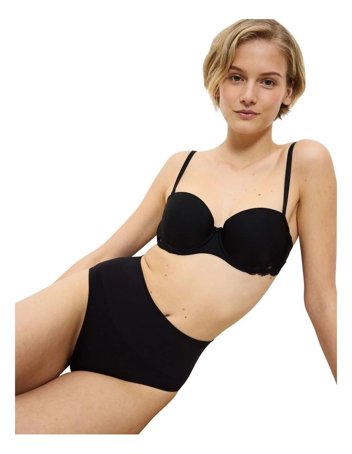 Soft Sculpt Bandeau Maxi Brief in Black image 4