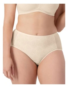 Lacy Minimiser Maxi Brief in Beige