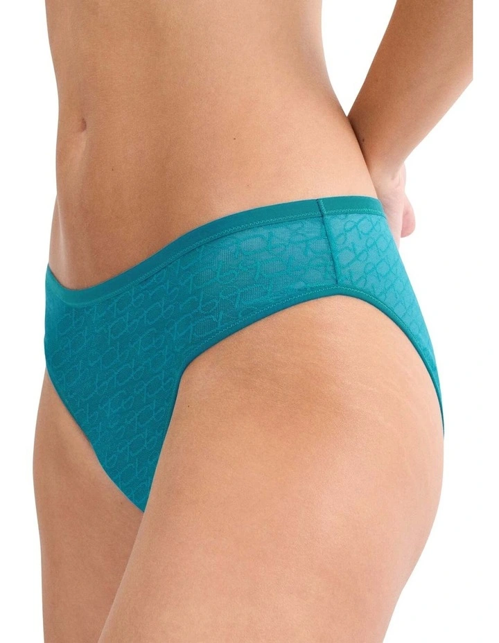 Signature Sheer Tai Briefs in Blue image 3
