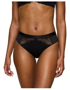 Wild Azalea Florale Tai Brief in Black