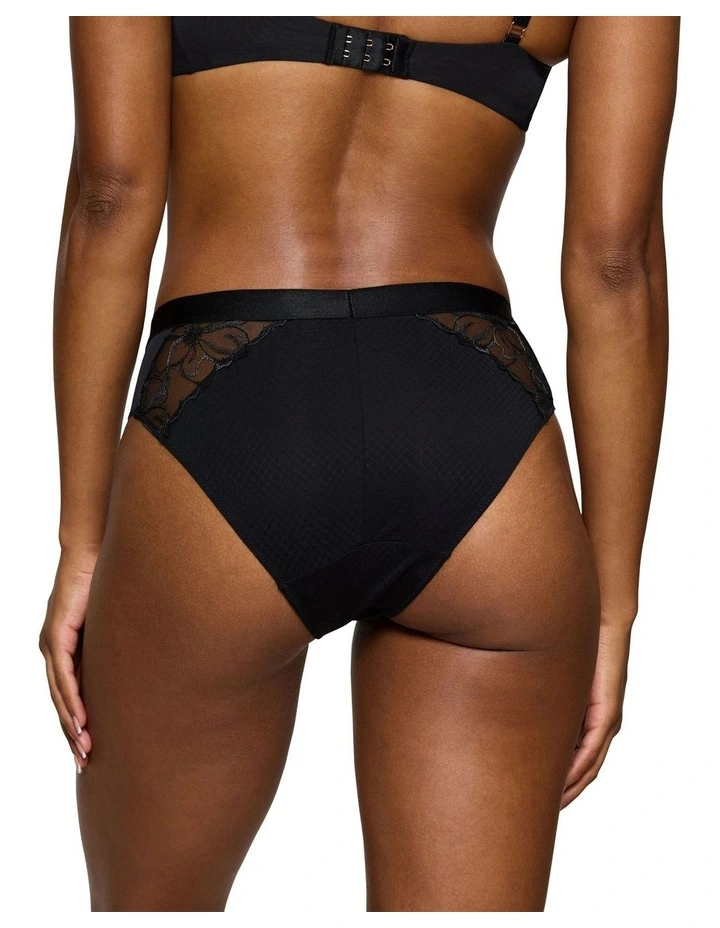 Wild Azalea Florale Tai Brief in Black image 2