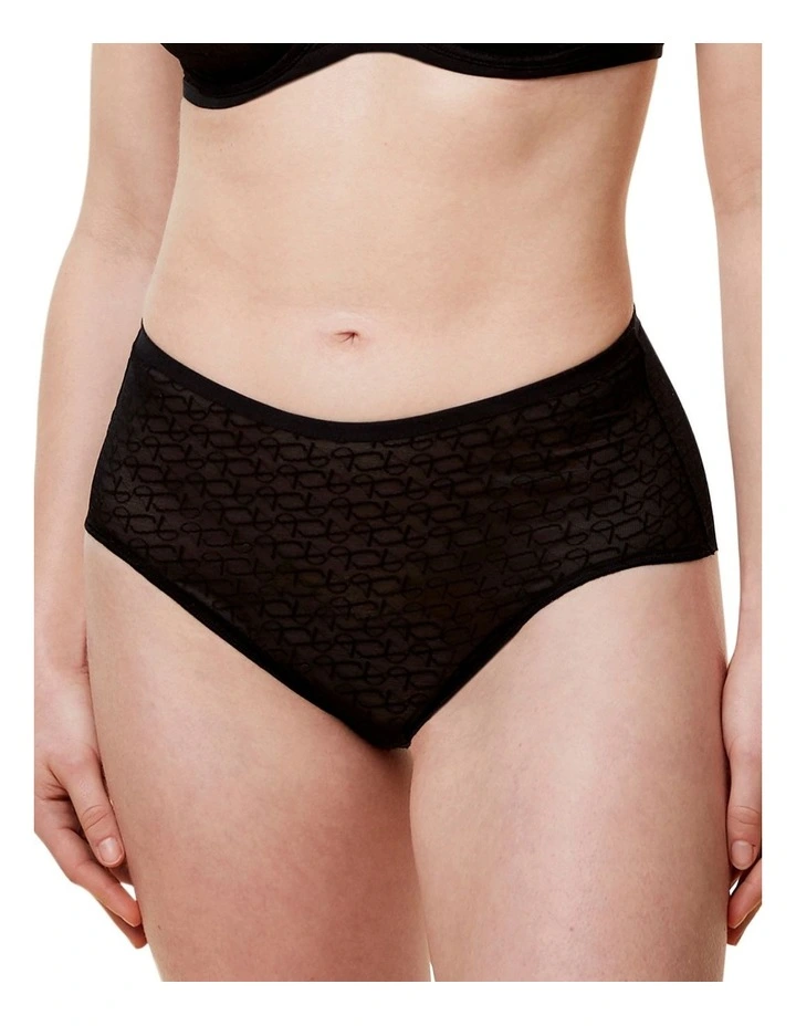Signature Sheer Maxi EX Briefs in Black image 1