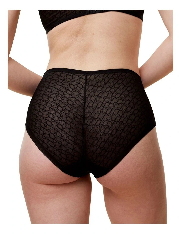 Signature Sheer Maxi EX Briefs in Black image 2