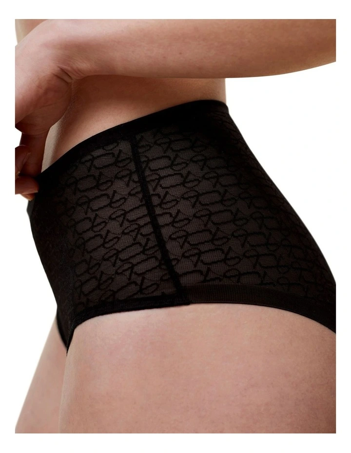 Signature Sheer Maxi EX Briefs in Black image 3