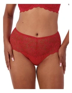 Essential Lace Maxi Brief in Red