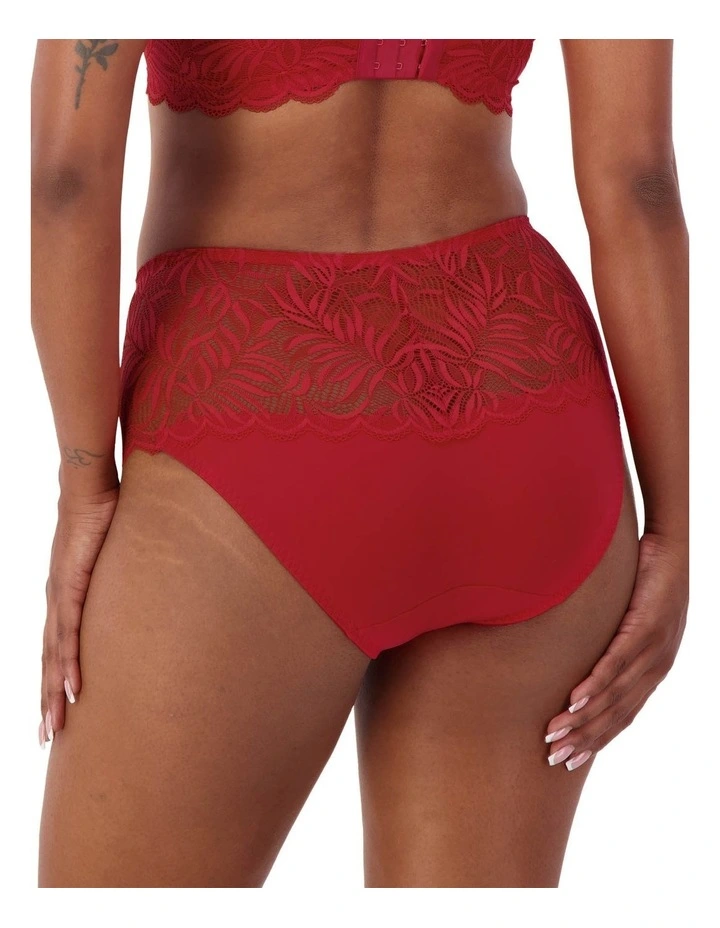 Essential Lace Maxi Brief in Red image 2