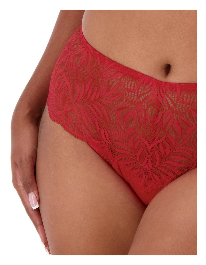 Essential Lace Maxi Brief in Red image 3