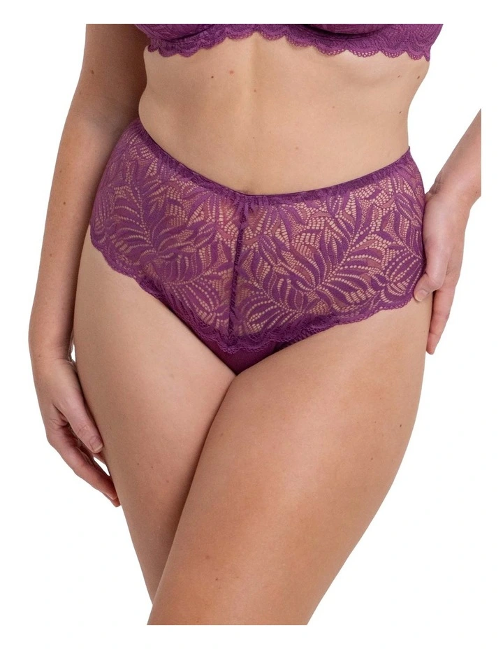 Essential Lace Maxi Brief in Purple image 1