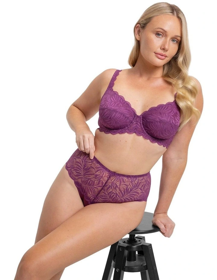 Essential Lace Maxi Brief in Purple image 3
