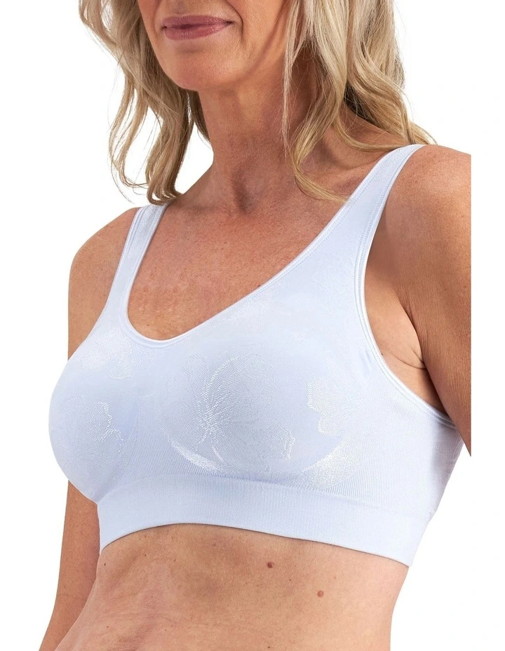 Contour Wirefree Bra in Blue Floral image 2