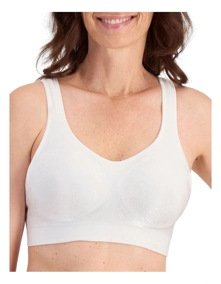 Comfort Revolution Contour Wirefree Bra in White image 1