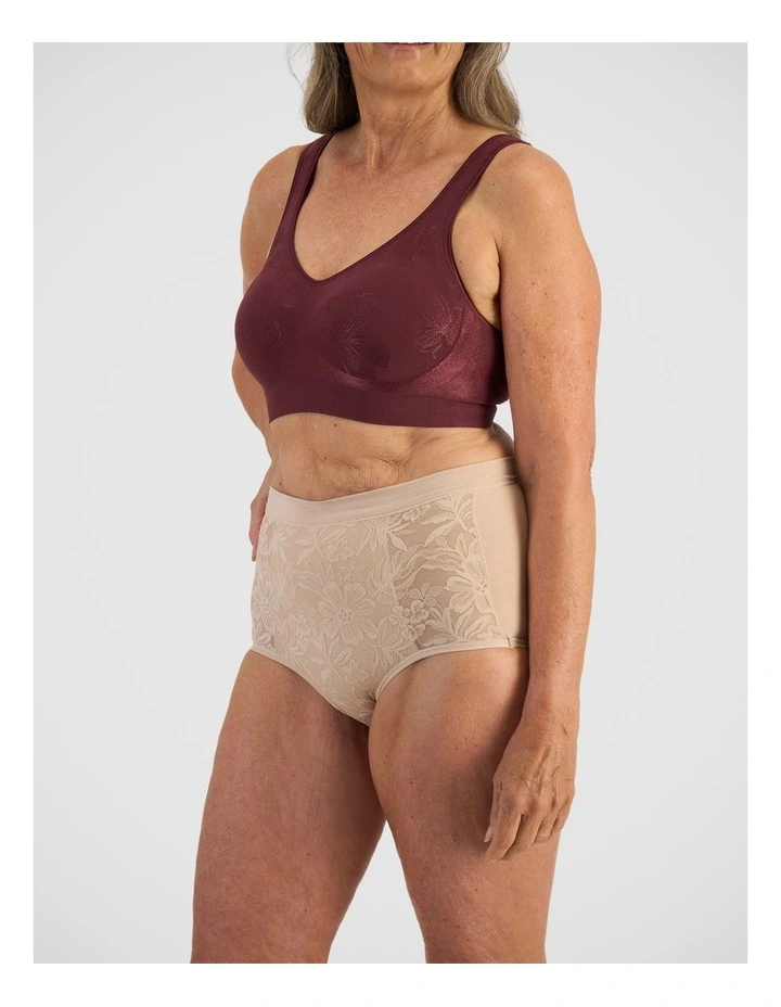 Comfort Revolution Contour Wirefree Bra in Red Wine image 3